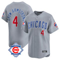 Ldoa C.Cubs #4 Pete Crow-Armstrong Player Gray Road 150th Anniversary Limited Home Stitched Jerseys