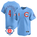 Ldoa C.Cubs #4 Pete Crow-Armstrong Player Light Blue 150th Anniversary Limited Home Stitched Jerseys
