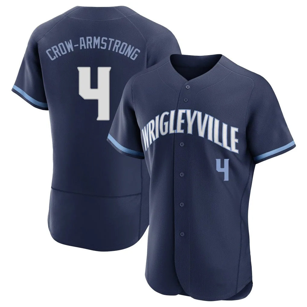 Ldoa C.Cubs #4 Pete Crow-Armstrong Player Navy City Connect Limited Elite Home Stitched Jerseys
