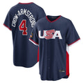 Ldoa C.Cubs #4 Pete Crow-Armstrong Player Navy USA 2026 World Classic Home Limited Stitched Jerseys