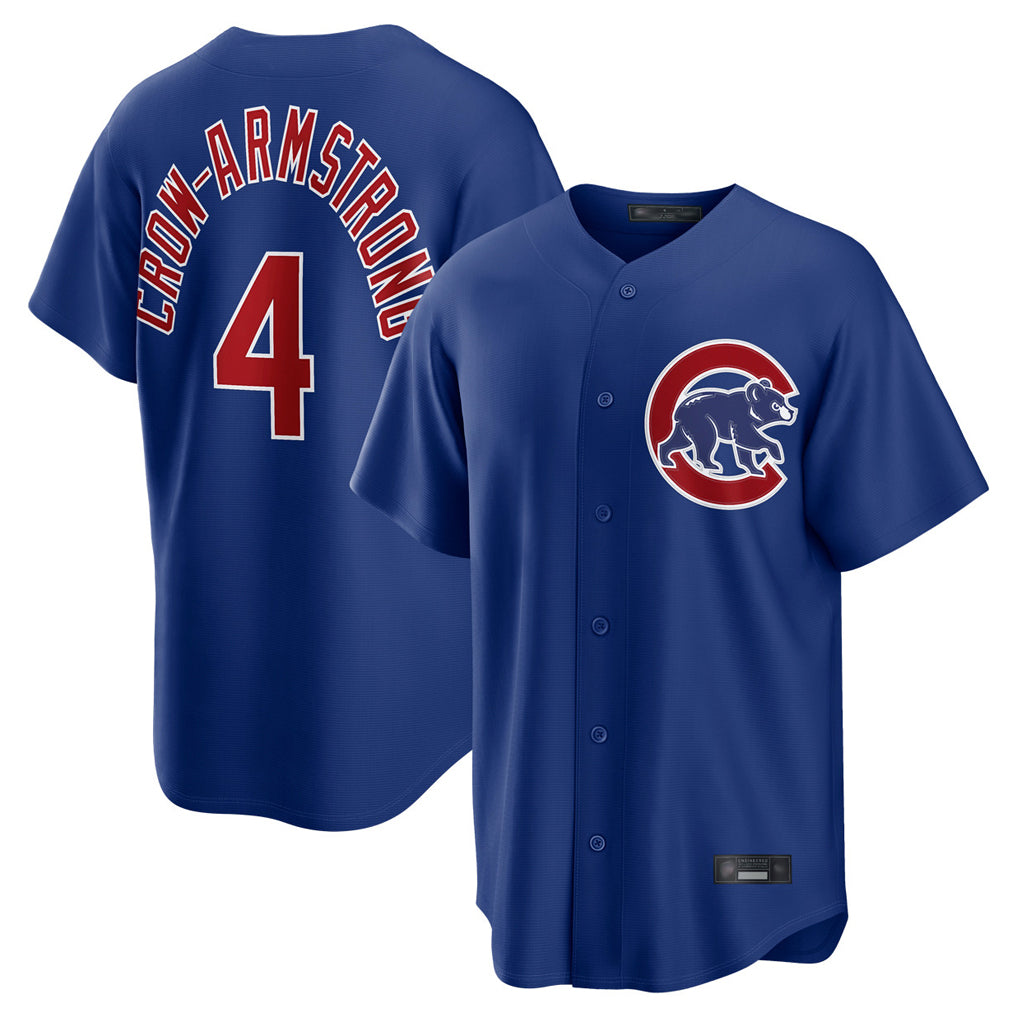 Ldoa C.Cubs #4 Pete Crow-Armstrong Player Royal Home Game Stitched Jerseys