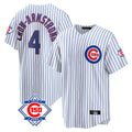 Ldoa C.Cubs #4 Pete Crow-Armstrong Player White 150th Anniversary Home Game Stitched Jerseys