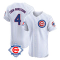 Ldoa C.Cubs #4 Pete Crow-Armstrong Player White 150th Anniversary Limited Elite Home Game Stitched Jerseys