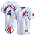 Ldoa C.Cubs #4 Pete Crow-Armstrong Player White 150th Anniversary Limited Home Game Stitched Jerseys