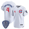 Ldoa C.Cubs #4 Pete Crow-Armstrong Player White Pinstripe Vapor Premier Limited Home Stitched Jerseys