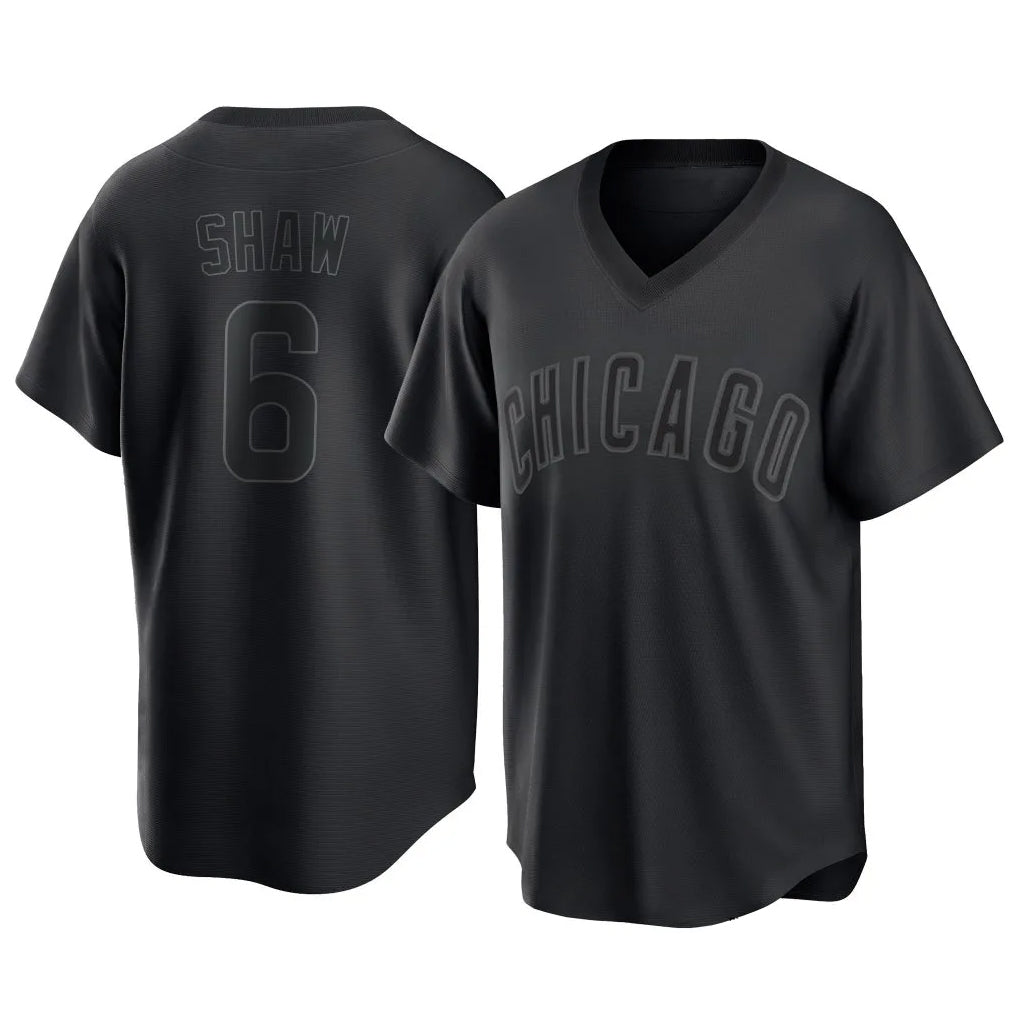 Ldoa C.Cubs #6 Matt Shaw Player Black T-shirt Home Game Stitched Jerseys