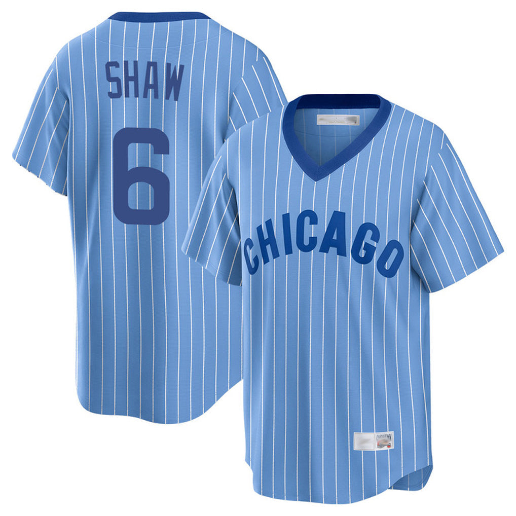 Ldoa C.Cubs #6 Matt Shaw Player Blue T-shirt Cooperstown Collection Limited Stitched Jerseys