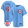 Ldoa C.Cubs #6 Matt Shaw Player Light Blue 150th Anniversary Home Game Stitched Jerseys
