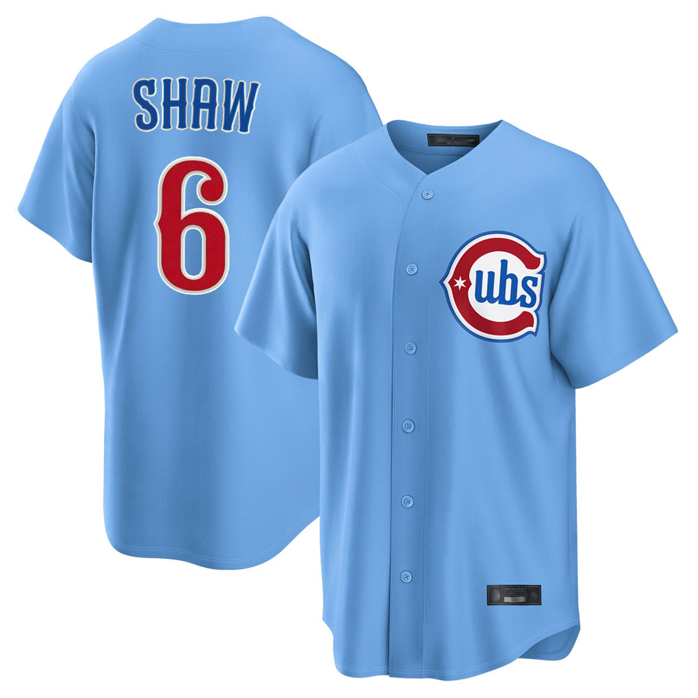 Ldoa C.Cubs #6 Matt Shaw Player Light Blue Home Game Stitched Jerseys