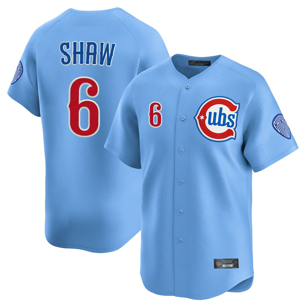 Ldoa C.Cubs #6 Matt Shaw Player Light Blue Limited Home Stitched Jerseys