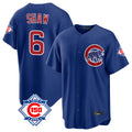 Ldoa C.Cubs #6 Matt Shaw Player Royal 150th Anniversary Home Game Stitched Jerseys