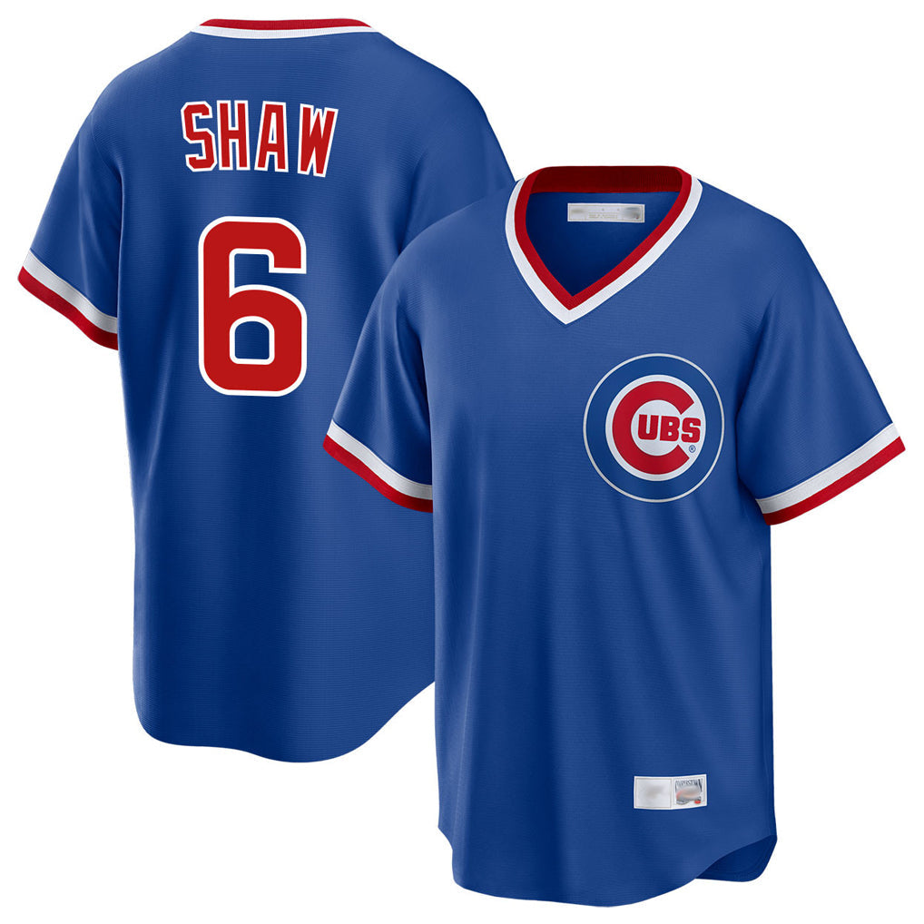 Ldoa C.Cubs #6 Matt Shaw Player Royal T-shirt Cooperstown Collection Limited Stitched Jerseys