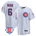 Ldoa C.Cubs #6 Matt Shaw Player White 150th Anniversary Home Game Stitched Jerseys