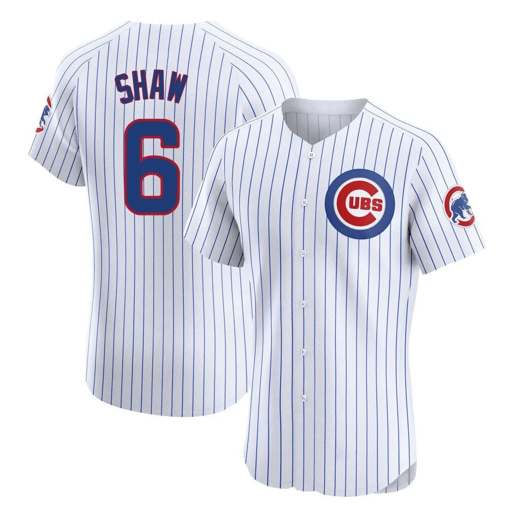Ldoa C.Cubs #6 Matt Shaw Player White Limited Elite Home Game Stitched Jerseys