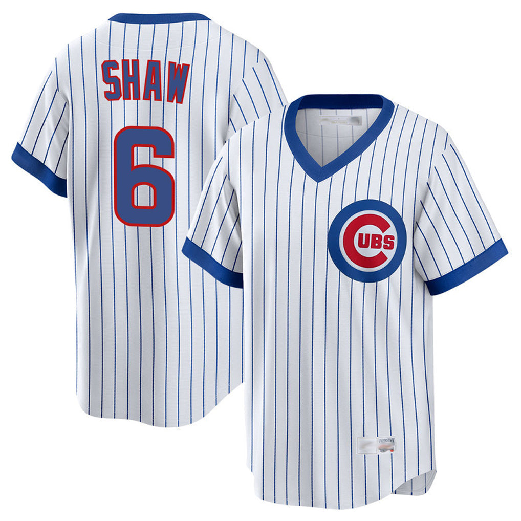 Ldoa C.Cubs #6 Matt Shaw Player White T-shirt Cooperstown Collection Limited Stitched Jerseys