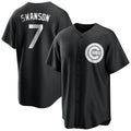 Ldoa C.Cubs #7 Dansby Swanson Player Black Game Stitched Jerseys