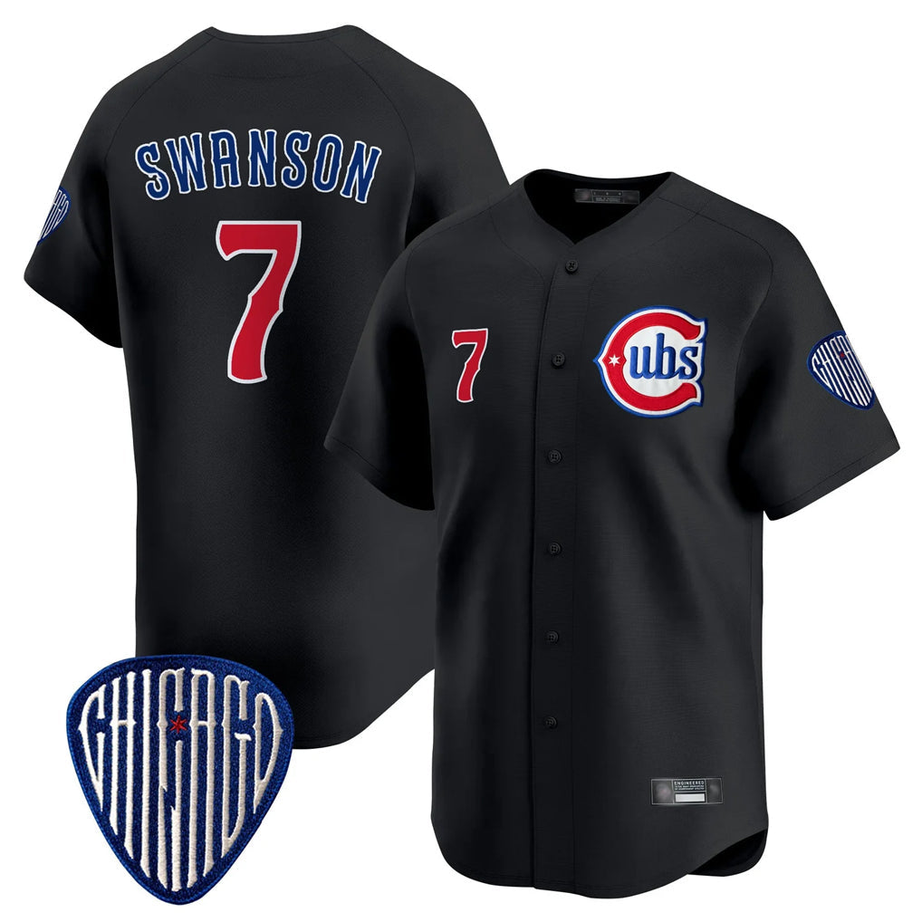 Ldoa C.Cubs #7 Dansby Swanson Player Black Vapor Premier Limited Home Stitched Jerseys