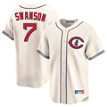 Ldoa C.Cubs #7 Dansby Swanson Player Cream Field of Dreams Limited Home Game Stitched Jerseys