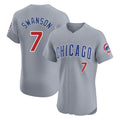 Ldoa C.Cubs #7 Dansby Swanson Player Gray Road Limited Elite Home Stitched Jerseys