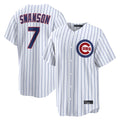 Ldoa C.Cubs #7 Dansby Swanson Player White Game Home Stitched Jerseys