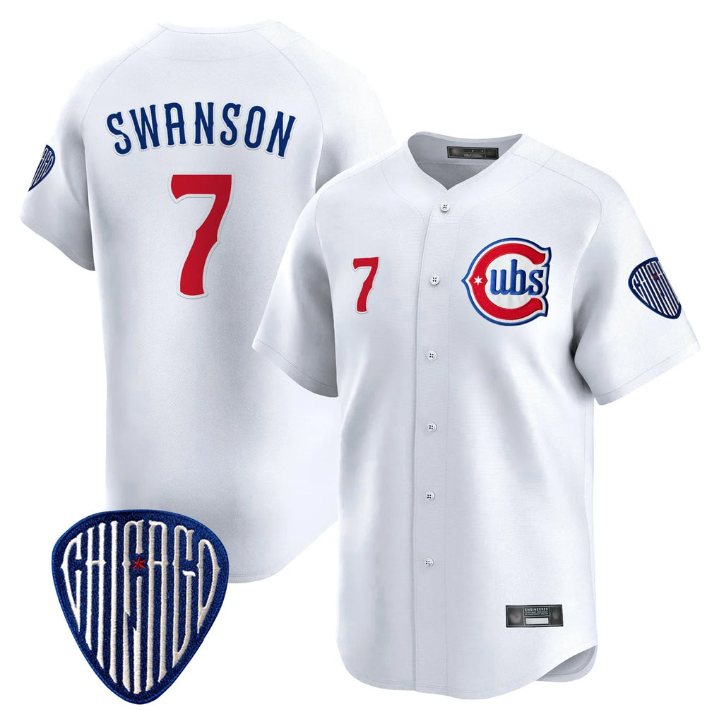 Ldoa C.Cubs #7 Dansby Swanson Player White Vapor Premier Limited Home Stitched Jerseys