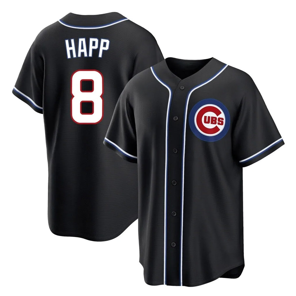 Ldoa C.Cubs #8 Ian Happ Player Black Fashion Out Game Stitched Jerseys