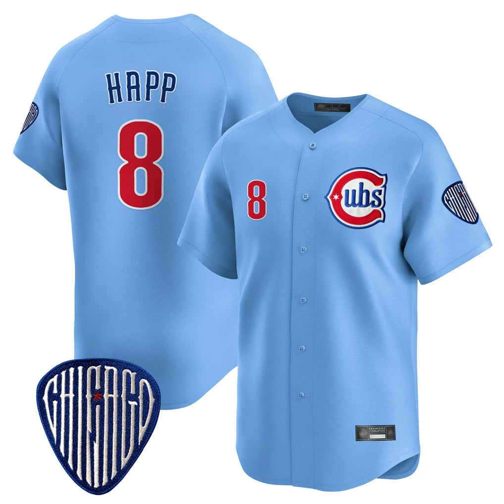 Ldoa C.Cubs #8 Ian Happ Player Blue Vapor Premier Limited Home Stitched Jerseys