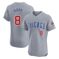 Ldoa C.Cubs #8 Ian Happ Player Gray Road Limited Elite Home Stitched Jerseys