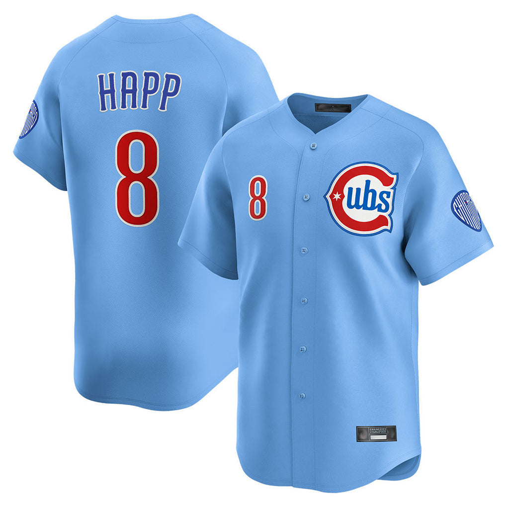Ldoa C.Cubs #8 Ian Happ Player Light Blue Limited Home Stitched Jerseys