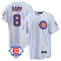 Ldoa C.Cubs #8 Ian Happ Player White 150th Anniversary Home Game Stitched Jerseys