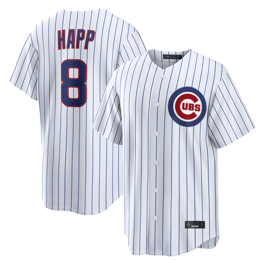 Ldoa C.Cubs #8 Ian Happ Player White Limited Home Game Stitched Jerseys