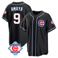 Ldoa C.Cubs #9 Miguel Amaya Player Black Fashion Out 150th Anniversary Game Stitched Jerseys