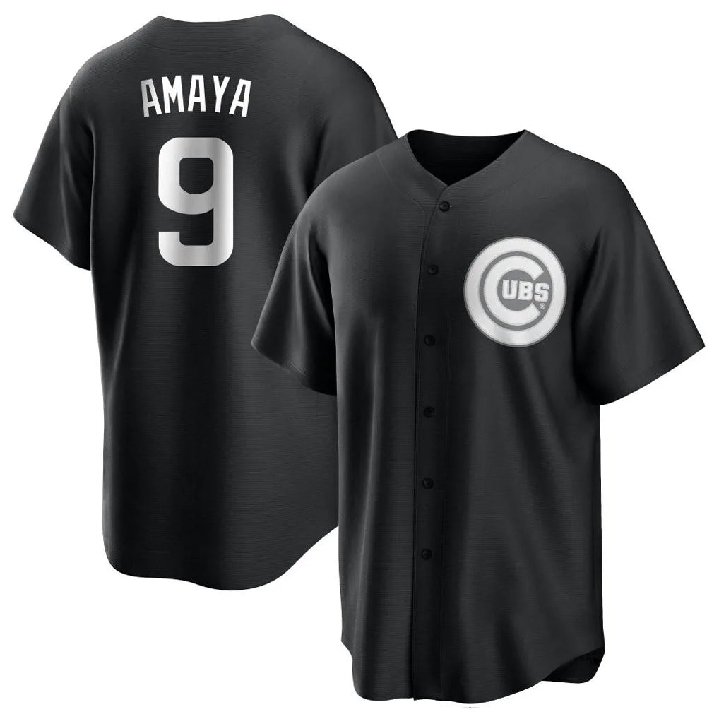 Ldoa C.Cubs #9 Miguel Amaya Player Black Game Stitched Jerseys