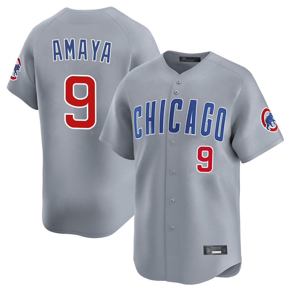 Ldoa C.Cubs #9 Miguel Amaya Player Gray Road Limited Home Stitched Jerseys
