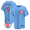 Ldoa C.Cubs #9 Miguel Amaya Player Light Blue 150th Anniversary Home Game Stitched Jerseys