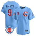 Ldoa C.Cubs #9 Miguel Amaya Player Light Blue 150th Anniversary Limited Home Stitched Jerseys