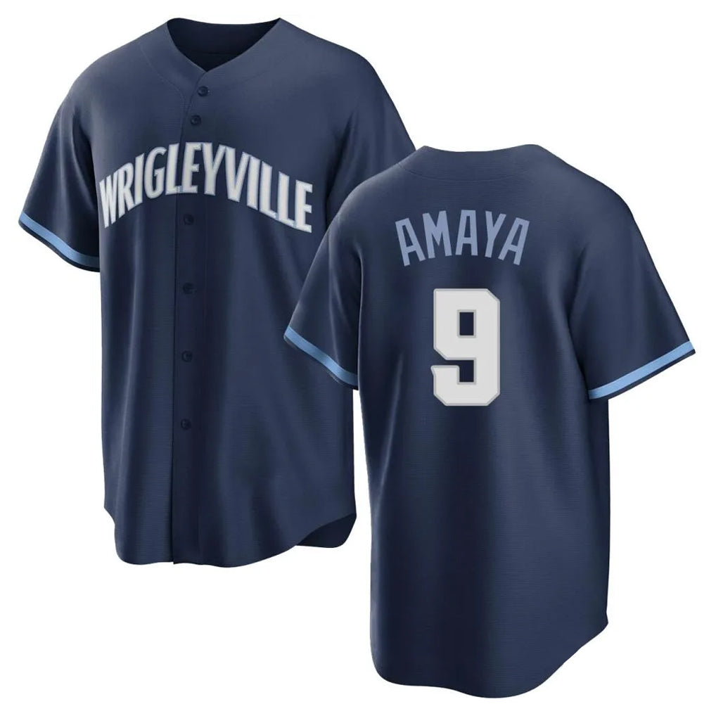 Ldoa C.Cubs #9 Miguel Amaya Player Navy City Connect Home Game Stitched Jerseys