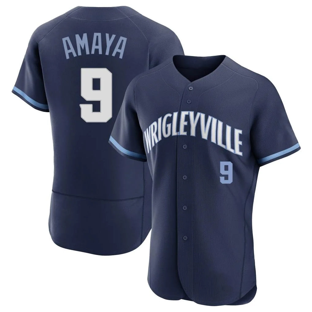 Ldoa C.Cubs #9 Miguel Amaya Player Navy City Connect Limited Elite Home Stitched Jerseys