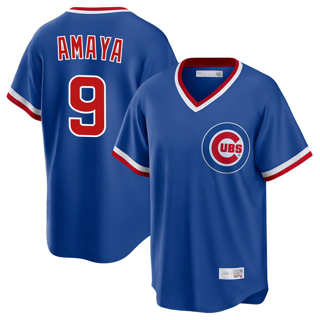 Ldoa C.Cubs #9 Miguel Amaya Player Royal T-shirt Cooperstown Collection Limited Stitched Jerseys