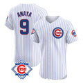 Ldoa C.Cubs #9 Miguel Amaya Player White 150th Anniversary Limited Elite Home Game Stitched Jerseys