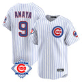 Ldoa C.Cubs #9 Miguel Amaya Player White 150th Anniversary Limited Home Game Stitched Jerseys