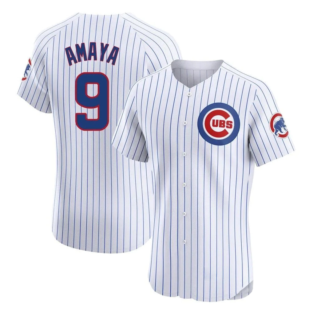 Ldoa C.Cubs #9 Miguel Amaya Player White Limited Elite Home Game Stitched Jerseys