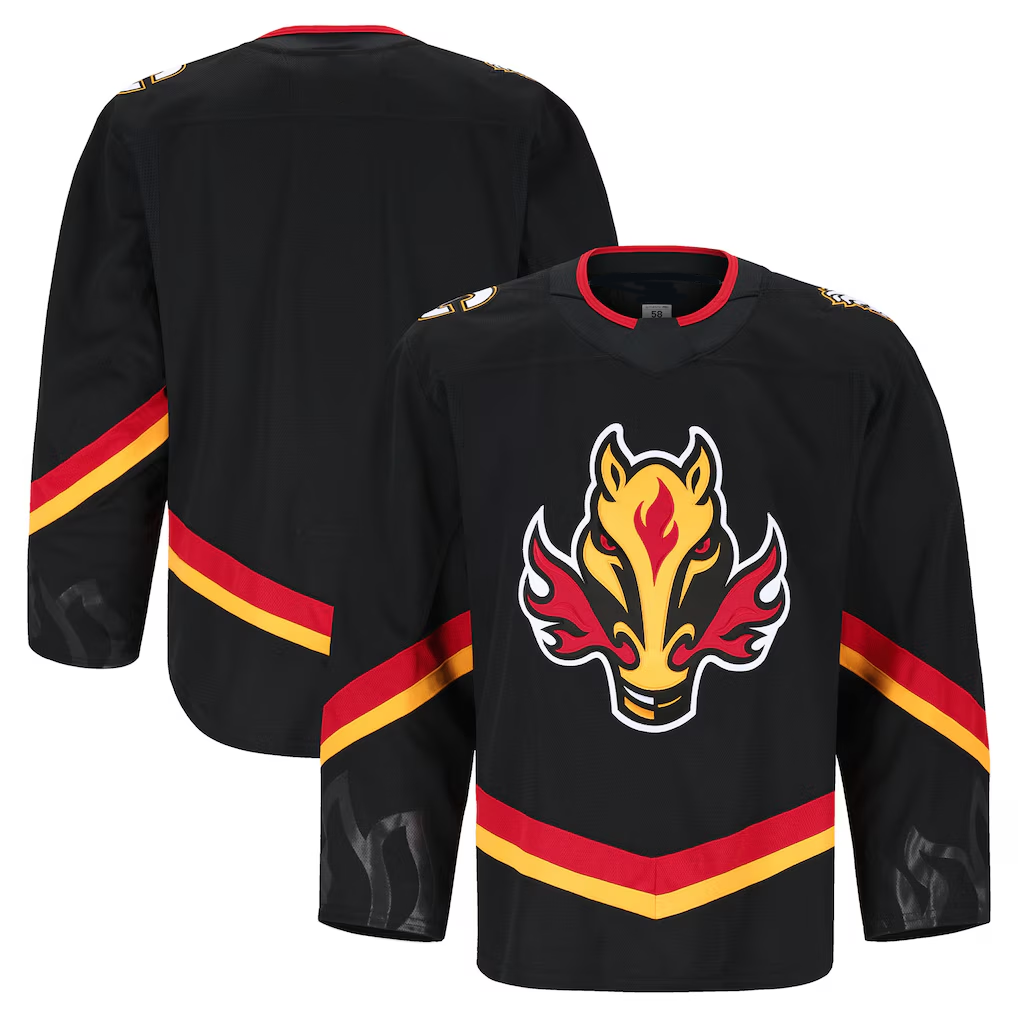 Tuec C.Flames Black Alternate Authentic Pro Jerseys