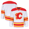 Tuec C.Flames White Away Authentic Pro Jerseys