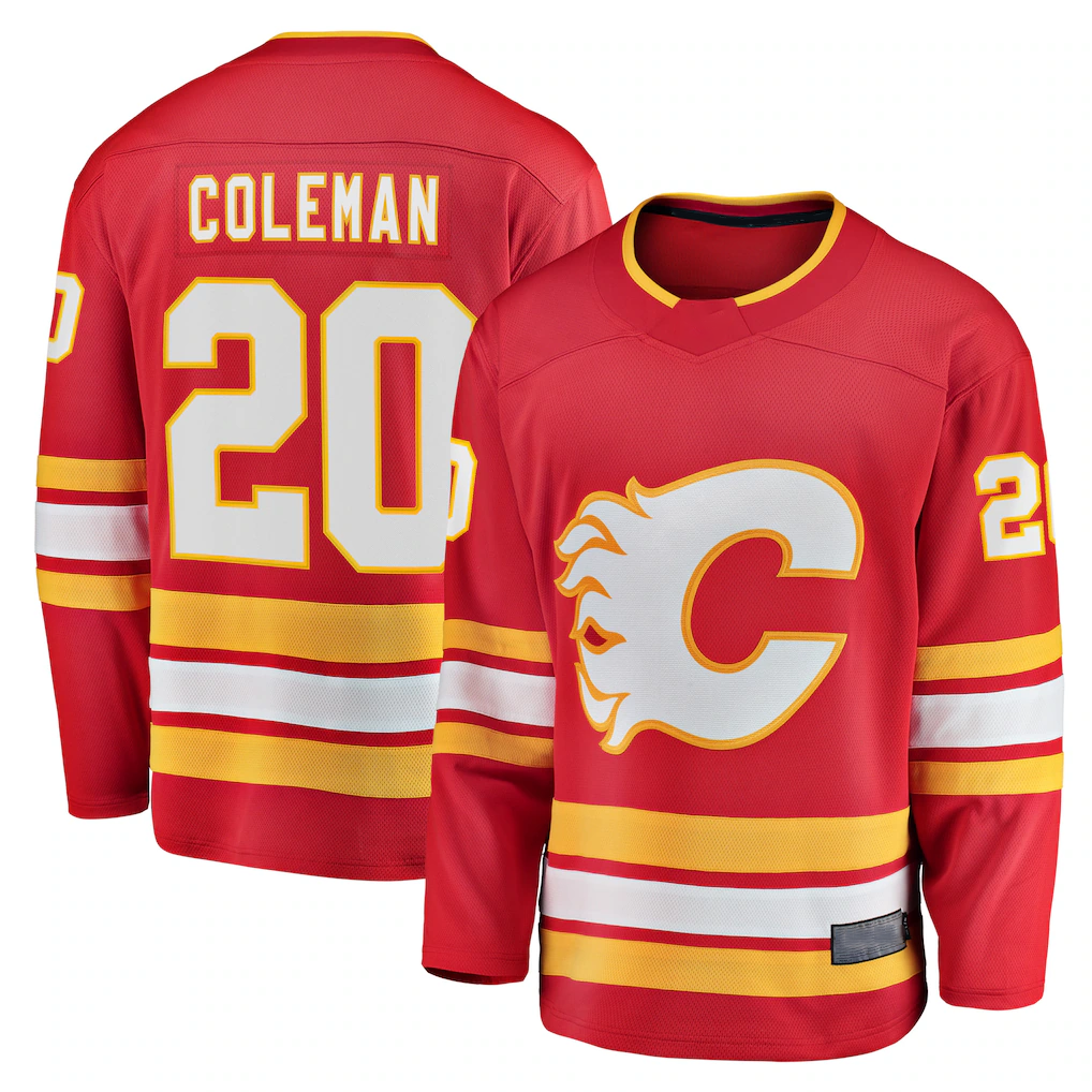 Tuec C.Flames #20 Blake Coleman Red Home Breakaway Player Jerseys