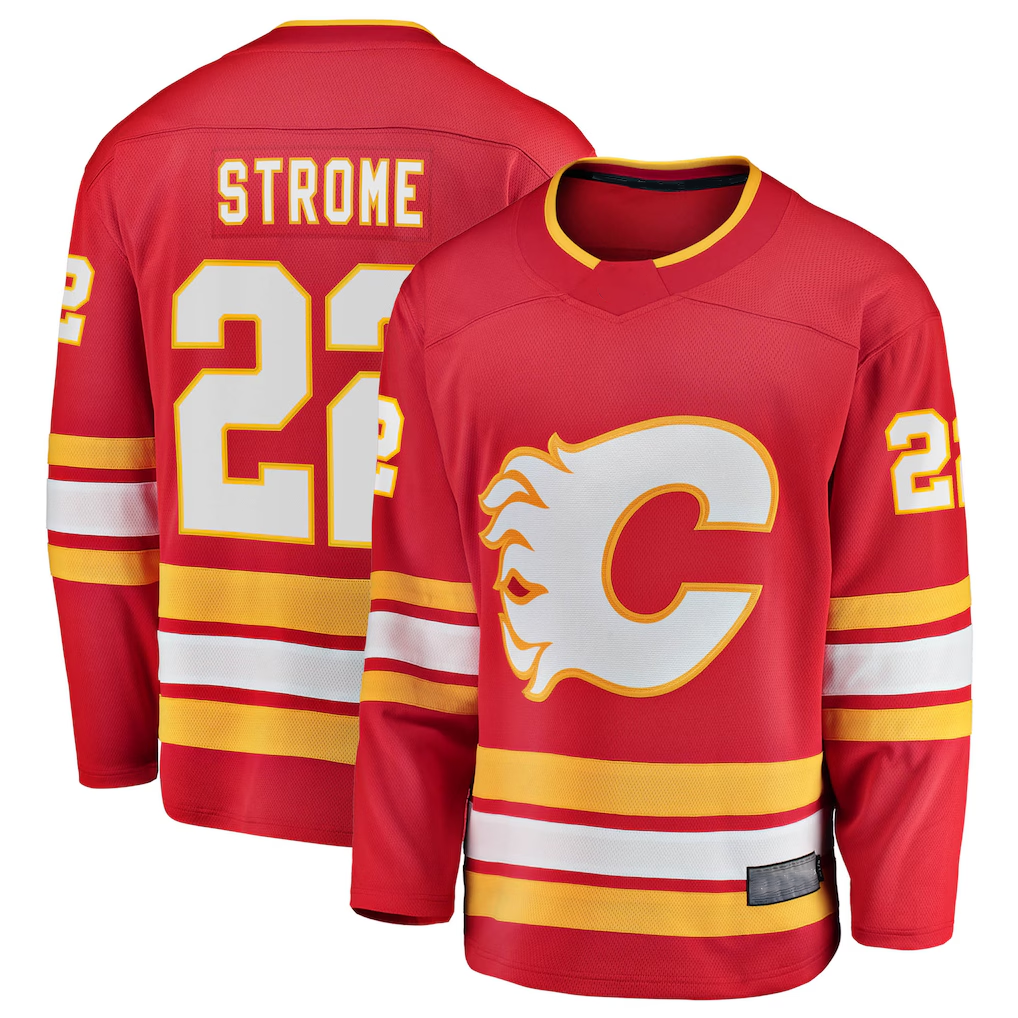 Tuec C.Flames #22 Ryan Strome Red Home Breakaway Jerseys