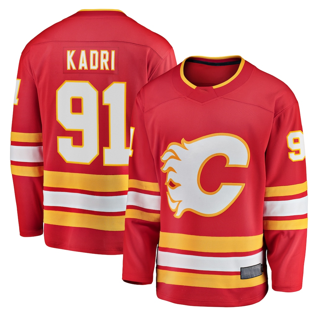 Tuec C.Flames #91 Nazem Kadri Red Home Breakaway Player Jerseys