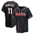 Ldoa C.Guardians #11 Jose Ramirez Player Black Fashion Out Home Game Stitched Jerseys