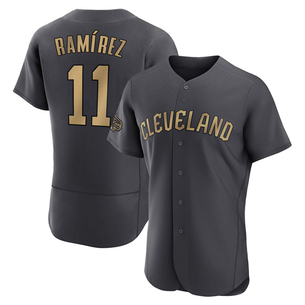 Ldoa C.Guardians #11 Jose Ramirez Player Charcoal All-Star Limited Elite Home Stitched Jerseys