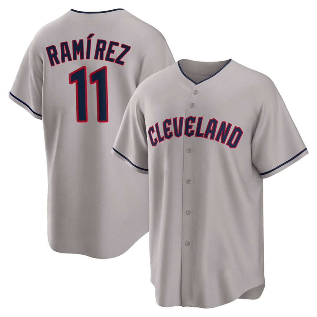 Ldoa C.Guardians #11 Jose Ramirez Player Gray Game Home Stitched Jerseys